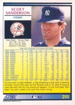 Scott Sanderson  baseball card collectible - Main Image 2