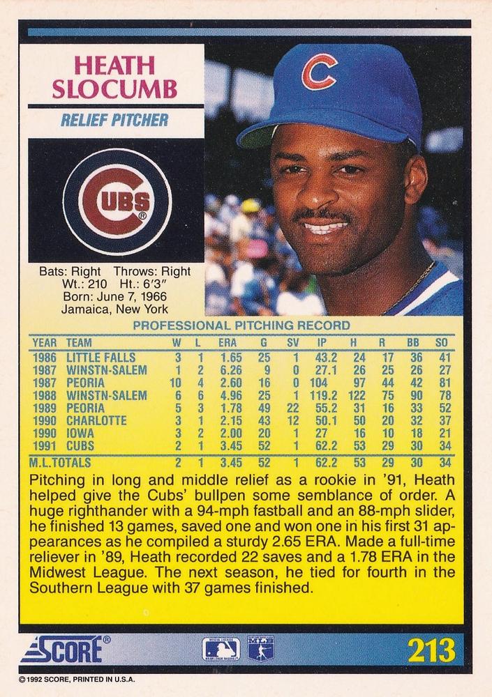 Heath Slocumb  baseball card collectible - Main Image 2