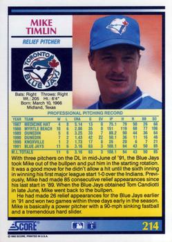 Mike Timlin  baseball card collectible - Main Image 2