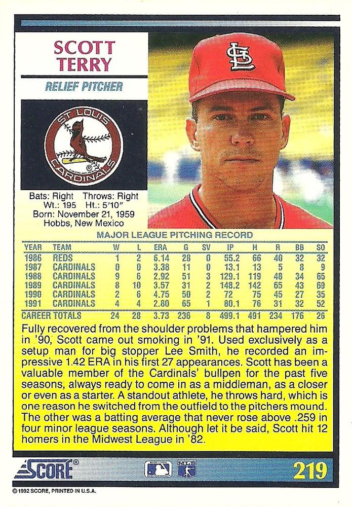 Scott Terry  baseball card collectible - Main Image 2