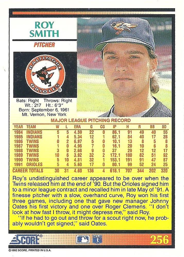 Roy Smith  baseball card collectible - Main Image 2