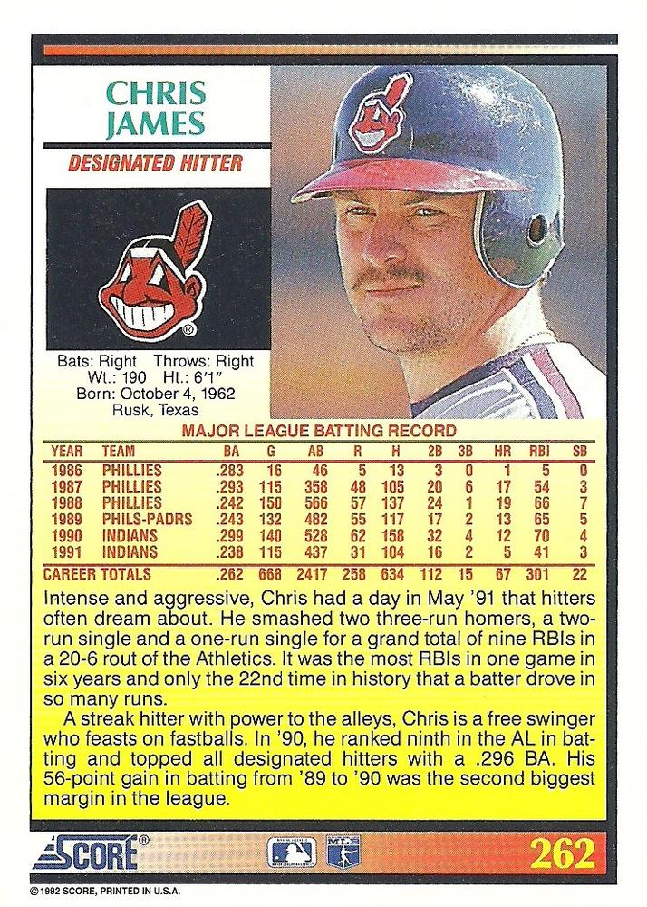 Chris James  baseball card collectible - Main Image 2
