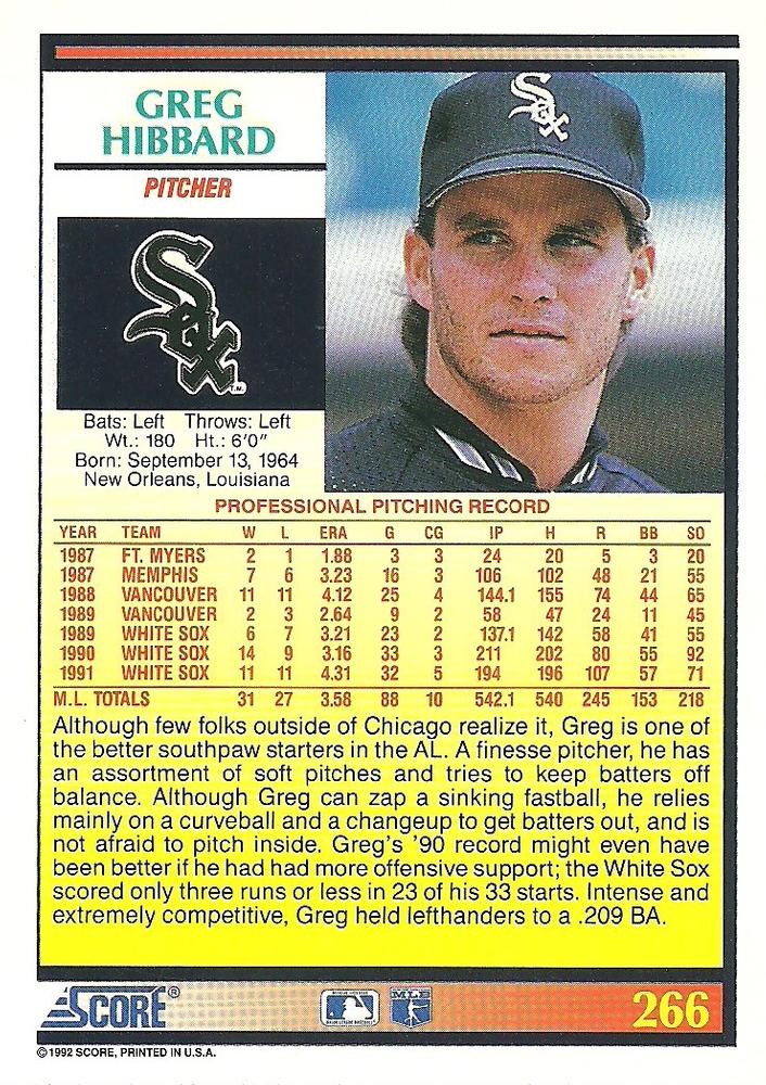 Greg Hibbard  baseball card collectible - Main Image 2