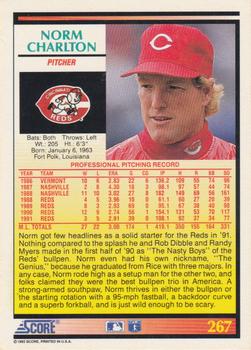 Norm Charlton  baseball card collectible - Main Image 2