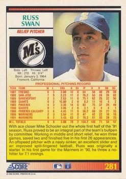 Russ Swan  baseball card collectible - Main Image 2