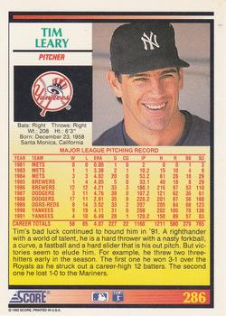 Tim Leary  baseball card collectible - Main Image 2