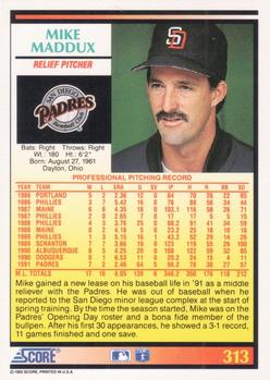 Mike Maddux  baseball card collectible - Main Image 2