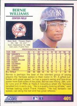 Bernie Williams  baseball card collectible - Main Image 2
