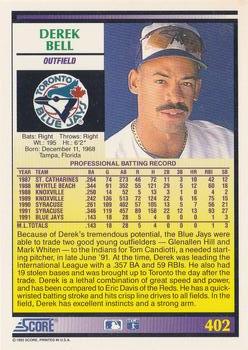 Derek Bell  baseball card collectible - Main Image 2