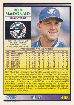 Rob MacDonald  baseball card collectible - Main Image 2