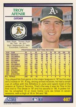 Troy Afenir  baseball card collectible - Main Image 2