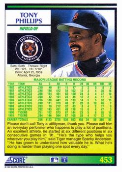 Tony Phillips  baseball card collectible - Main Image 2
