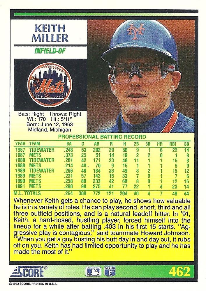 Keith Miller  baseball card collectible - Main Image 2