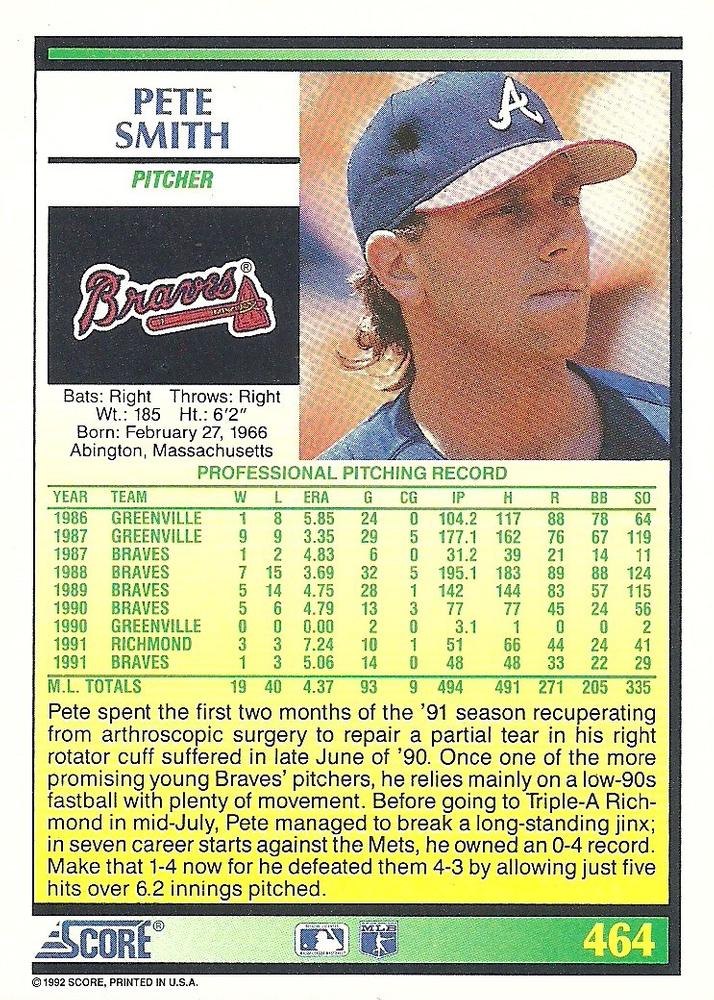 Pete Smith  baseball card collectible - Main Image 2