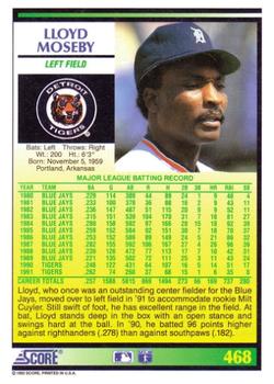 Lloyd Moseby  baseball card collectible - Main Image 2