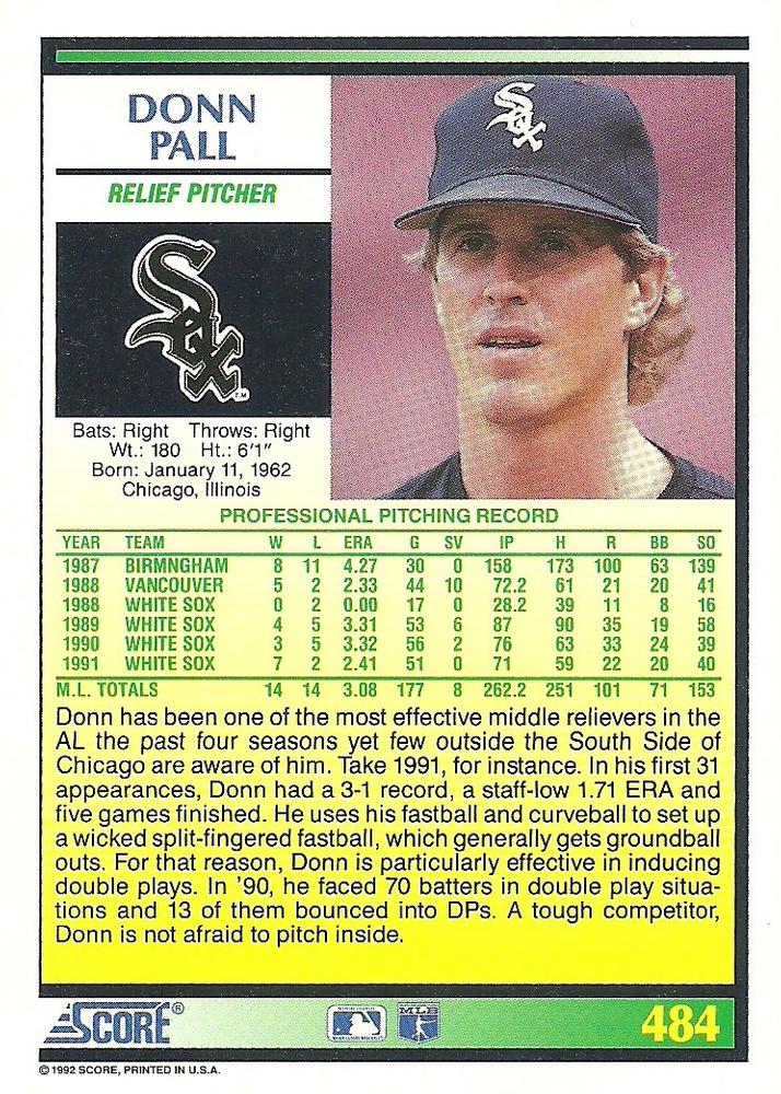 Donn Pall  baseball card collectible - Main Image 2