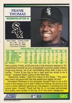 Frank Thomas  baseball card collectible - Main Image 2