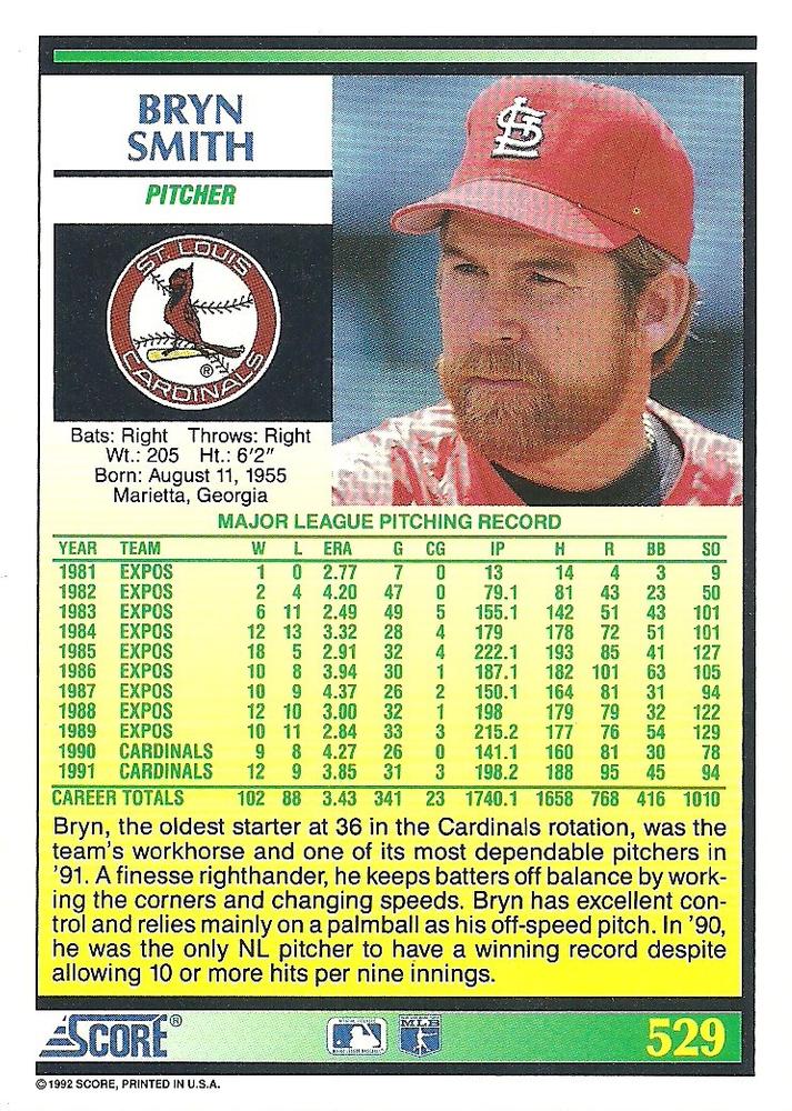 Bryn Smith  baseball card collectible - Main Image 2