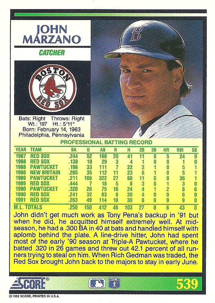 John Marzano  baseball card collectible - Main Image 2