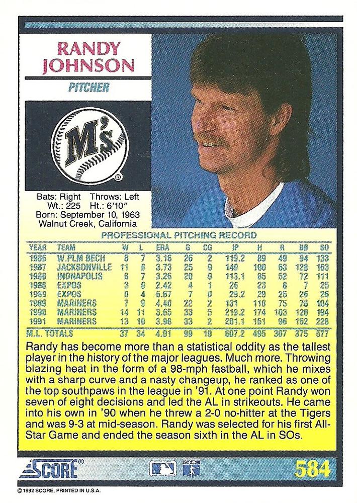 Randy Johnson  baseball card collectible - Main Image 2