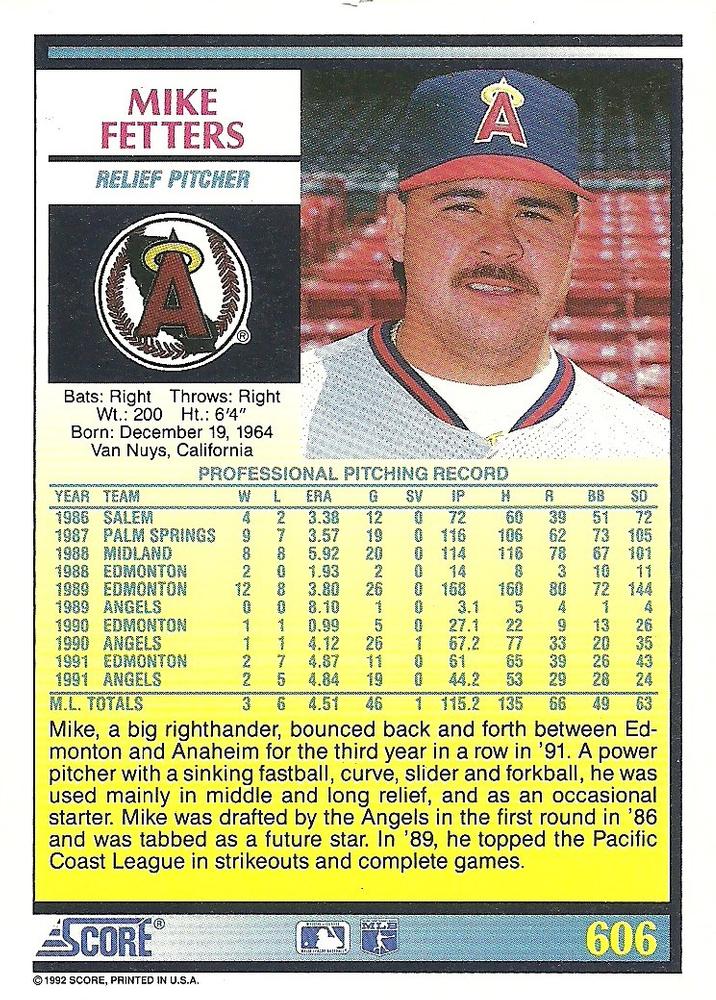 Mike Fetters  baseball card collectible - Main Image 2