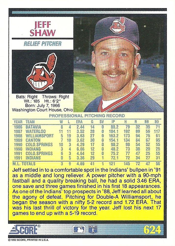 Jeff Shaw  baseball card collectible - Main Image 2