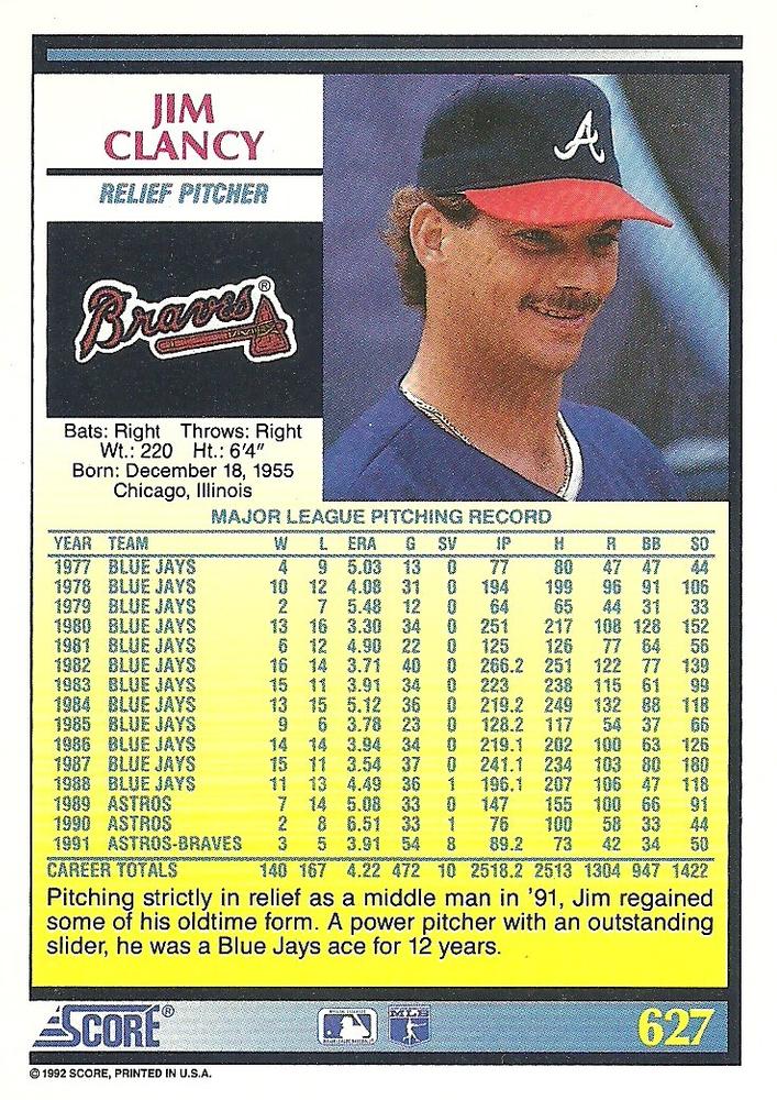 Jim Clancy  baseball card collectible - Main Image 2