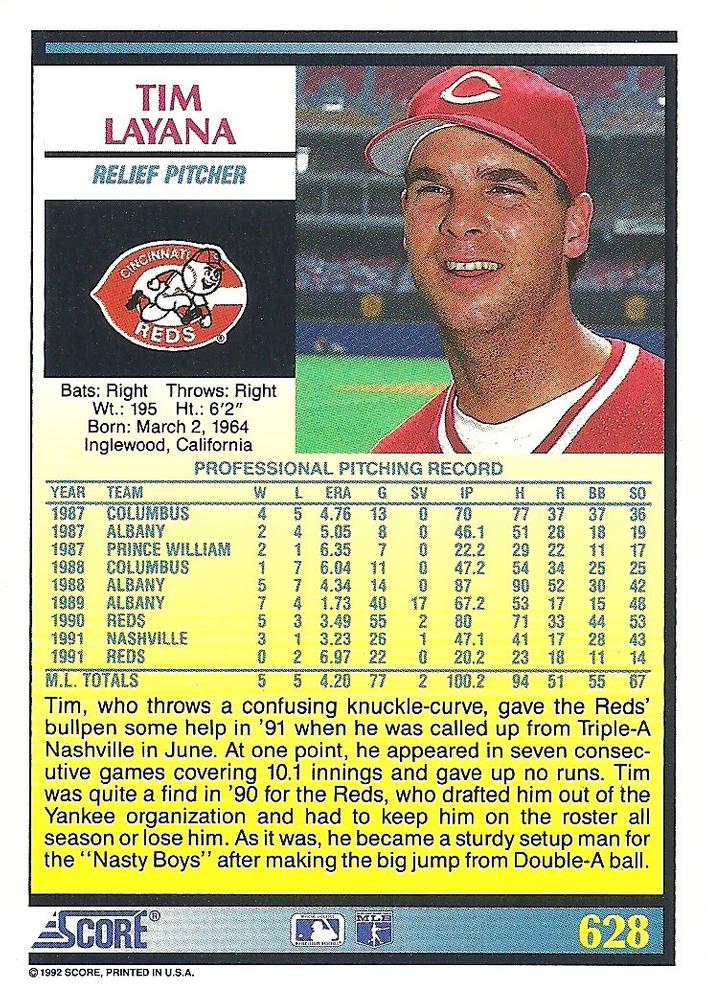 Tim Layana  baseball card collectible - Main Image 2