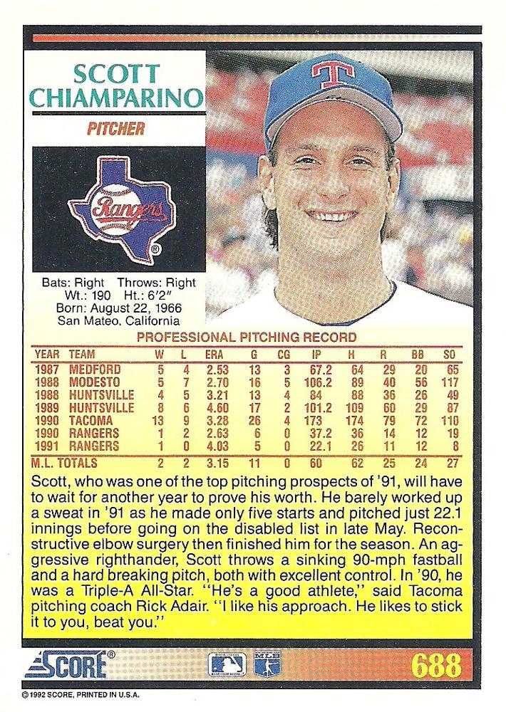 Scott Chiamparino  baseball card collectible - Main Image 2