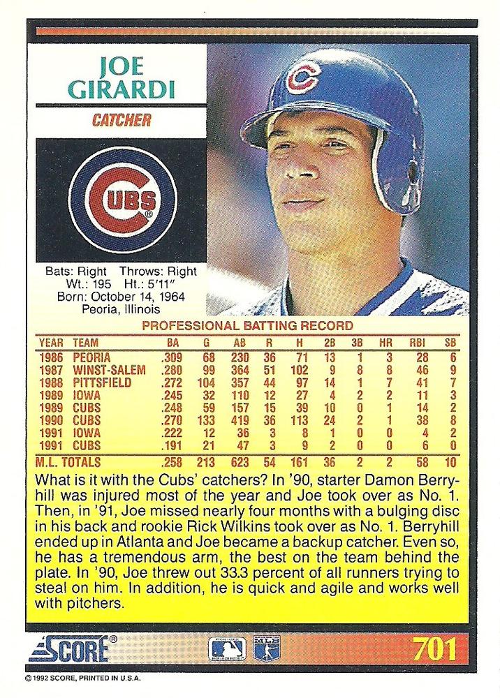 Joe Girardi  baseball card collectible - Main Image 2