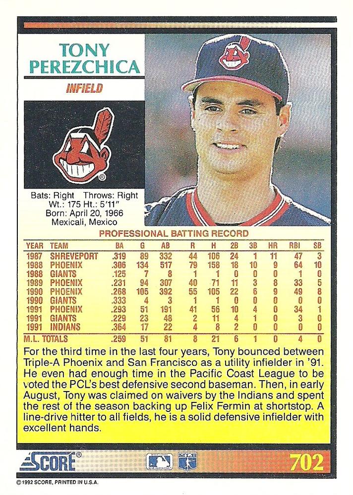 Tony Perezchica  baseball card collectible - Main Image 2