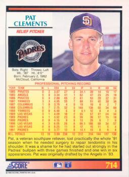 Pat Clements  baseball card collectible - Main Image 2