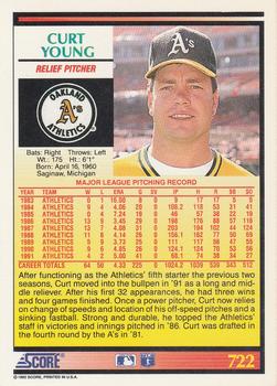 Curt Young  baseball card collectible - Main Image 2