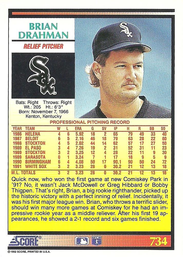 Brian Drahman  baseball card collectible - Main Image 2