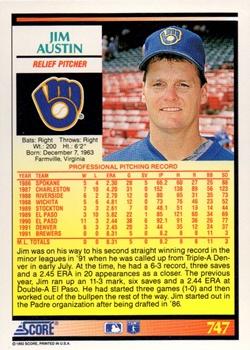 Jim Austin  baseball card collectible - Main Image 2