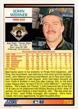 John Wehner  baseball card collectible - Main Image 2