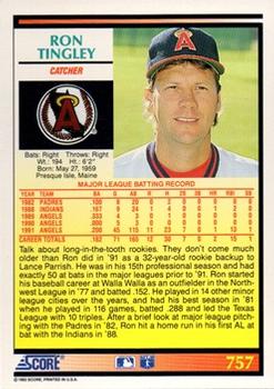 Ron Tingley  baseball card collectible - Main Image 2