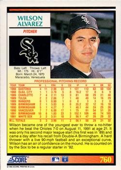 Wilson Alvarez  baseball card collectible - Main Image 2