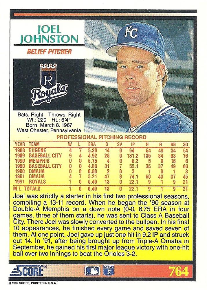 Joel Johnston  baseball card collectible - Main Image 2