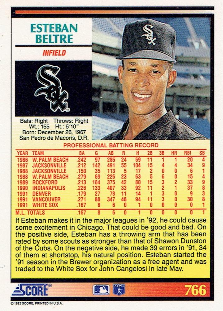 Esteban Beltre  baseball card collectible - Main Image 2