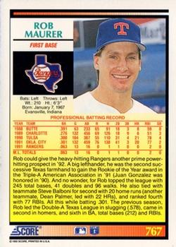 Rob Maurer  baseball card collectible - Main Image 2