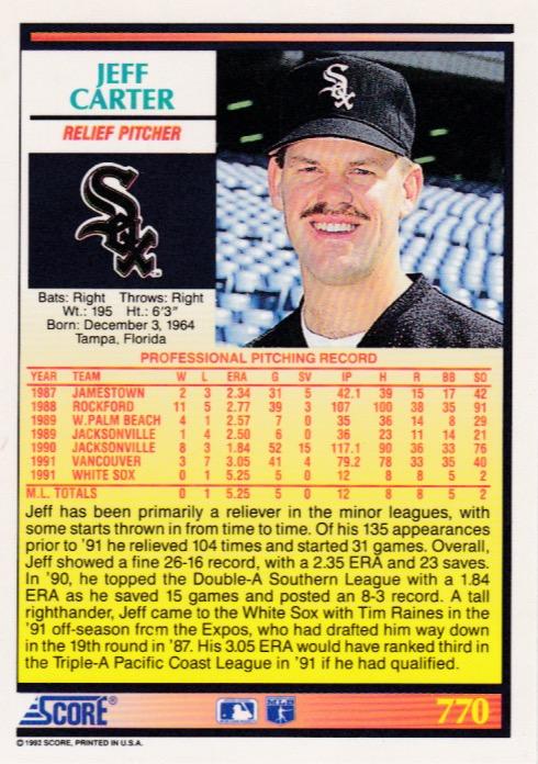 Jeff Carter  baseball card collectible - Main Image 2