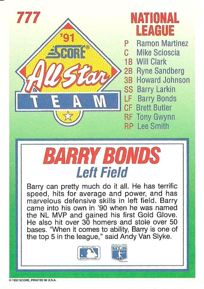 Barry Bonds  baseball card collectible - Main Image 2