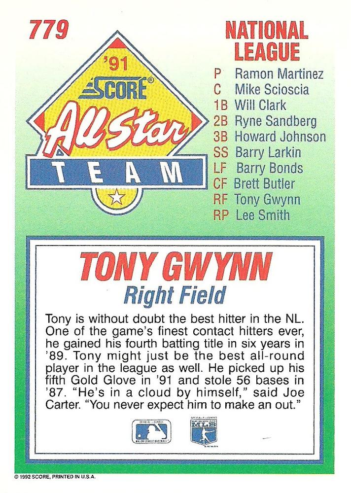 Tony Gwynn  baseball card collectible - Main Image 2