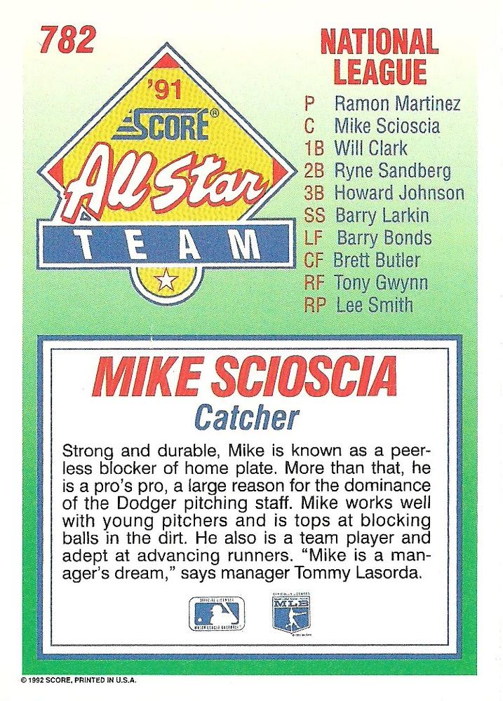 Mike Scioscia  baseball card collectible - Main Image 2