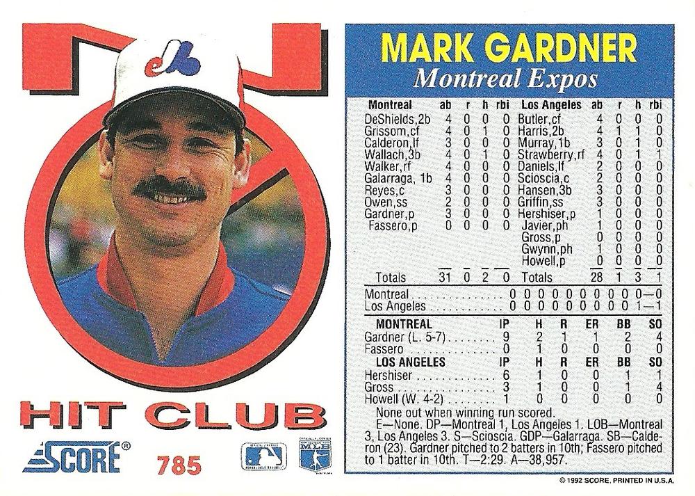Mark Gardner  baseball card collectible - Main Image 2