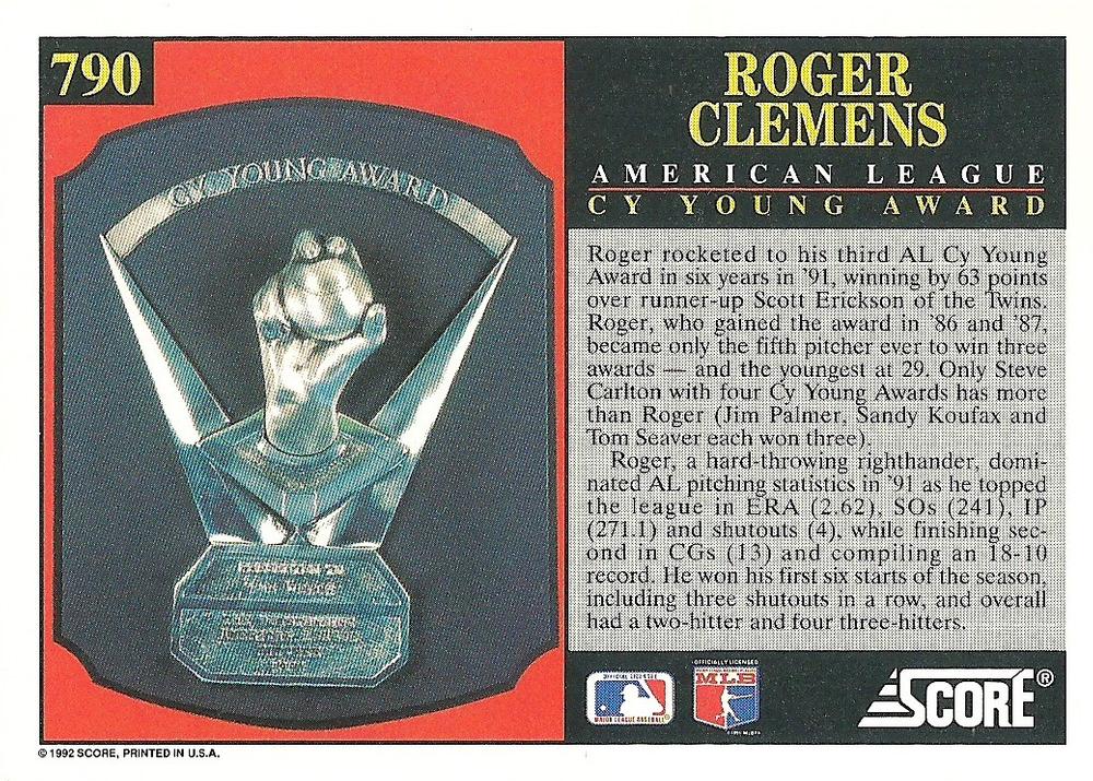 Roger Clemens  baseball card collectible - Main Image 2