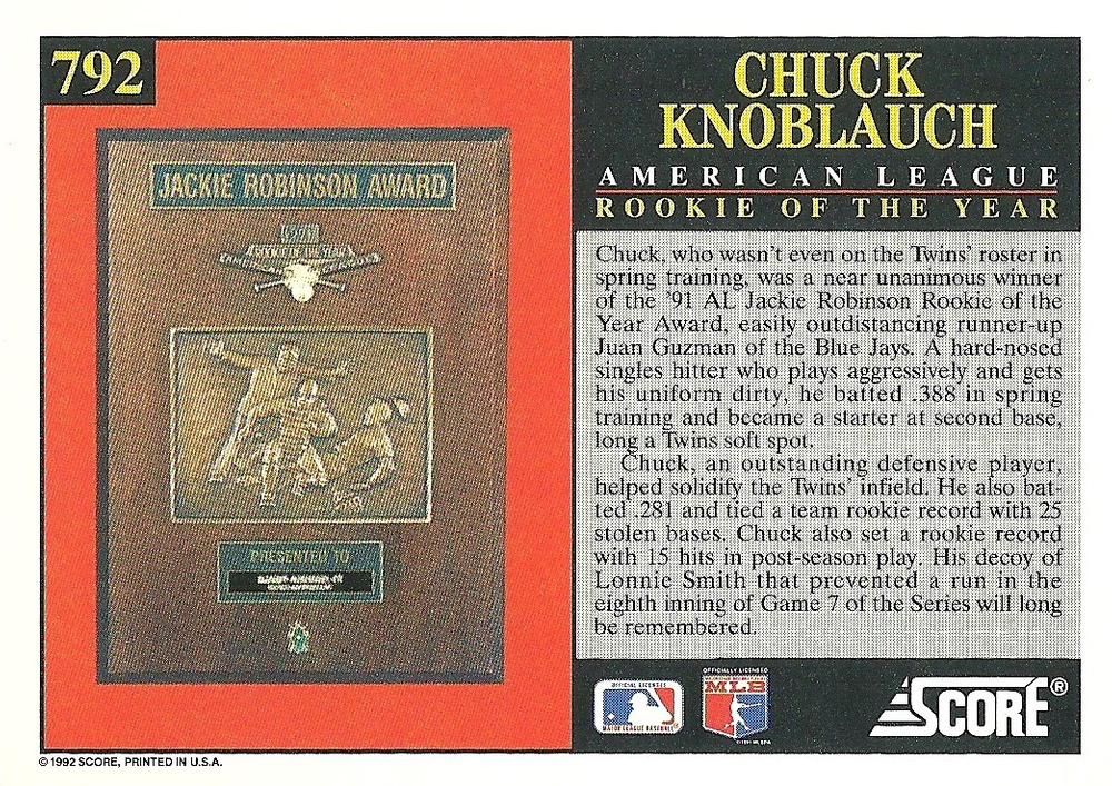 Chuck Knoblauch  baseball card collectible - Main Image 2