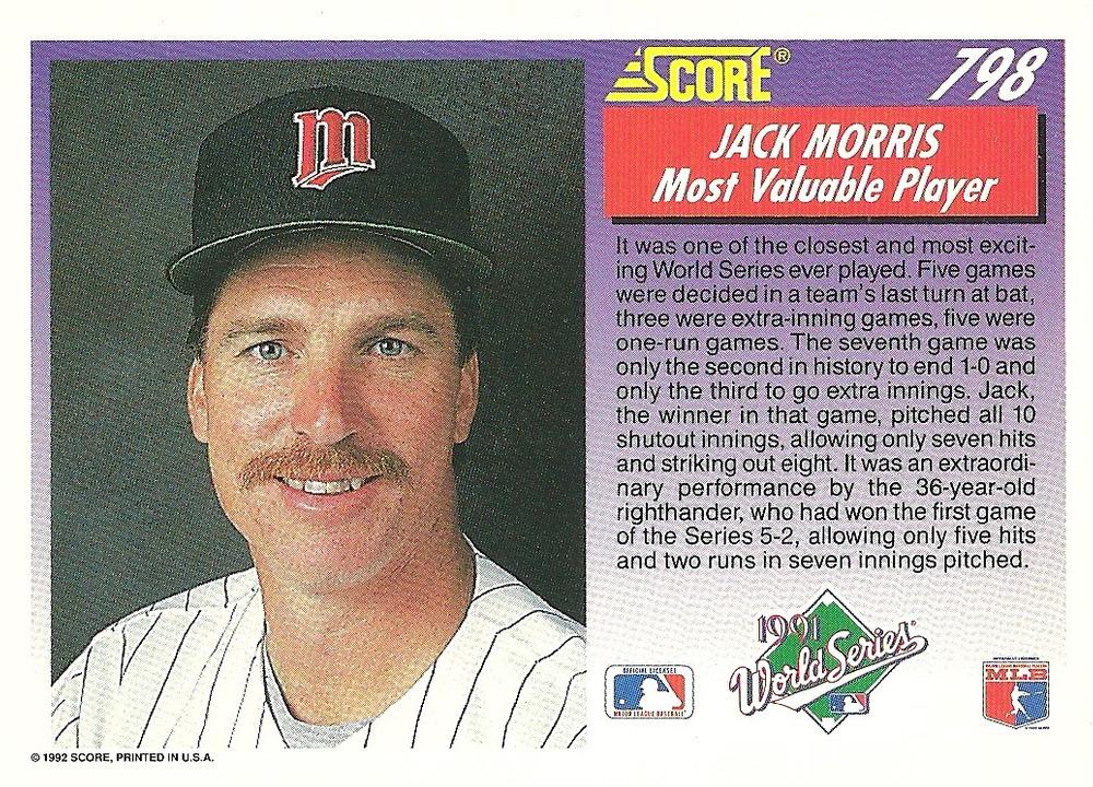 Jack Morris  baseball card collectible - Main Image 2