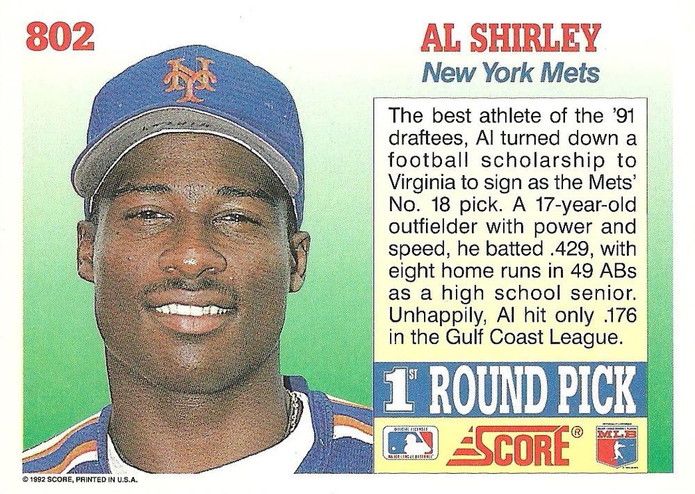 Al Shirley  baseball card collectible - Main Image 2